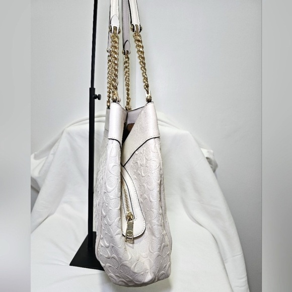 Coach Lexy Chain Shoulder Bag, Embossed Leather 13" (L) x 10 3/4" (H) x 5" (W) - Picture 4 of 14